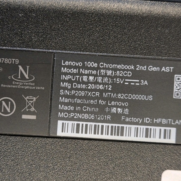 Lenovo 100E Chromebook 2ND Gen Laptop Computer 4GB RAM, 32GB eMMC TLC SSD - Picture 7 of 12
